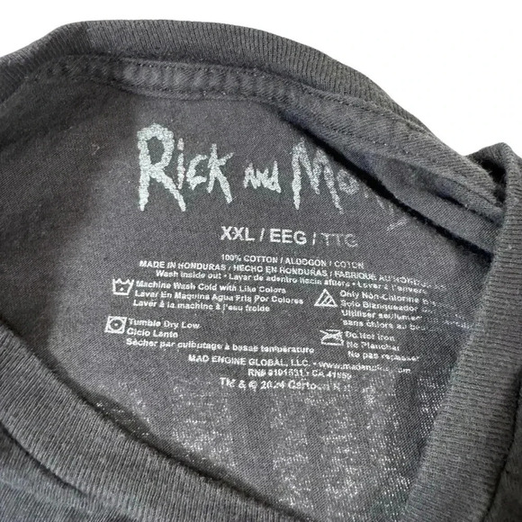 Rick And Morty Shirt Men XXL Black Cotton Crew Short Sleeve Adult Scientist - Picture 6 of 10